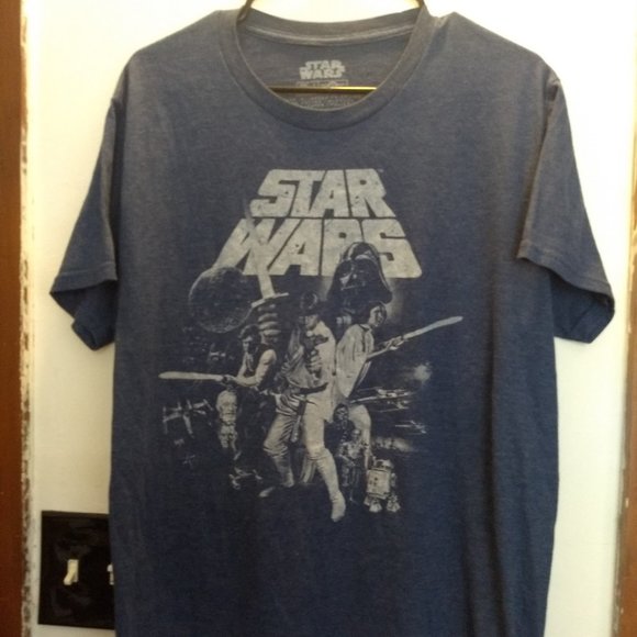 STAR WARS T-SHIRT // Large // Movie Logo Graphic Tee Shirt - Picture 1 of 5